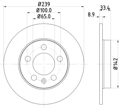 Disco de freno HELLA 8DD 355 107-461 Stock Limitado